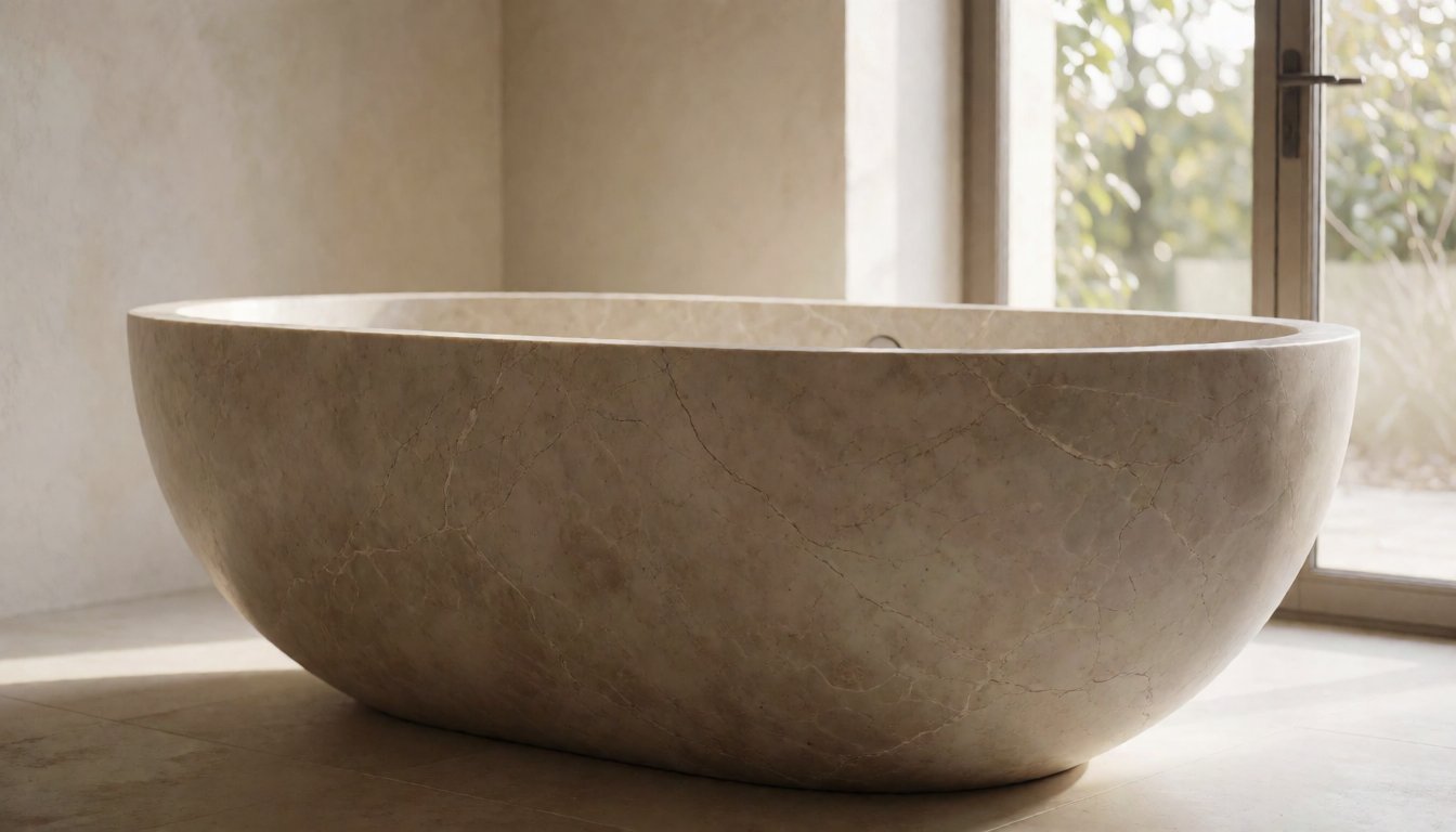 stone bathtub