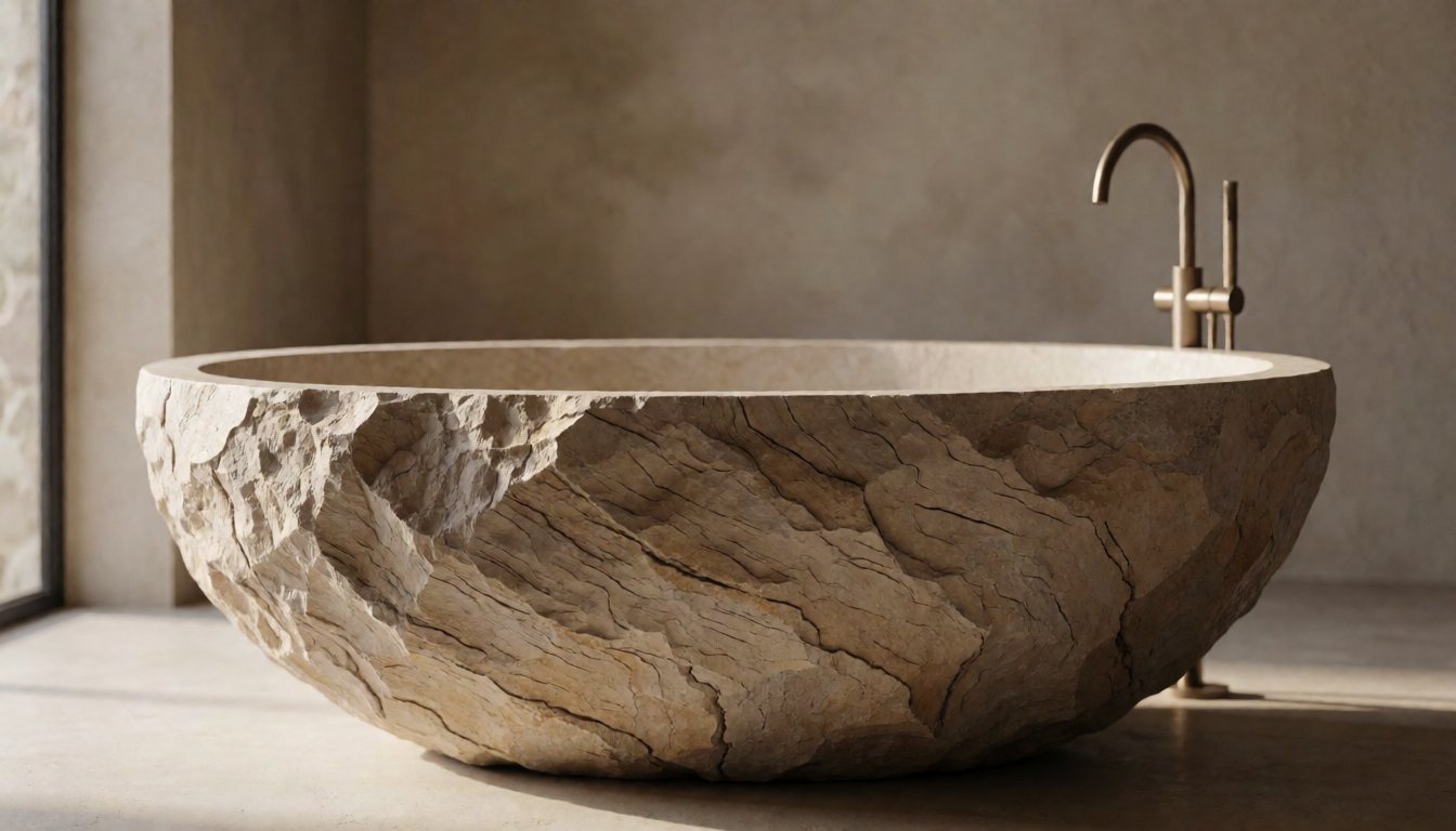 Gladystone stone bathtub