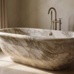 stone bathtub