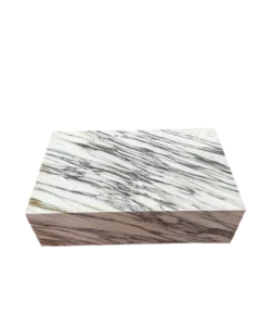 Arabescato Marble Polished Plinth Coffee Table — Arabescato Marble natural stone Coffee Table (hero view), Gladystone handcrafted