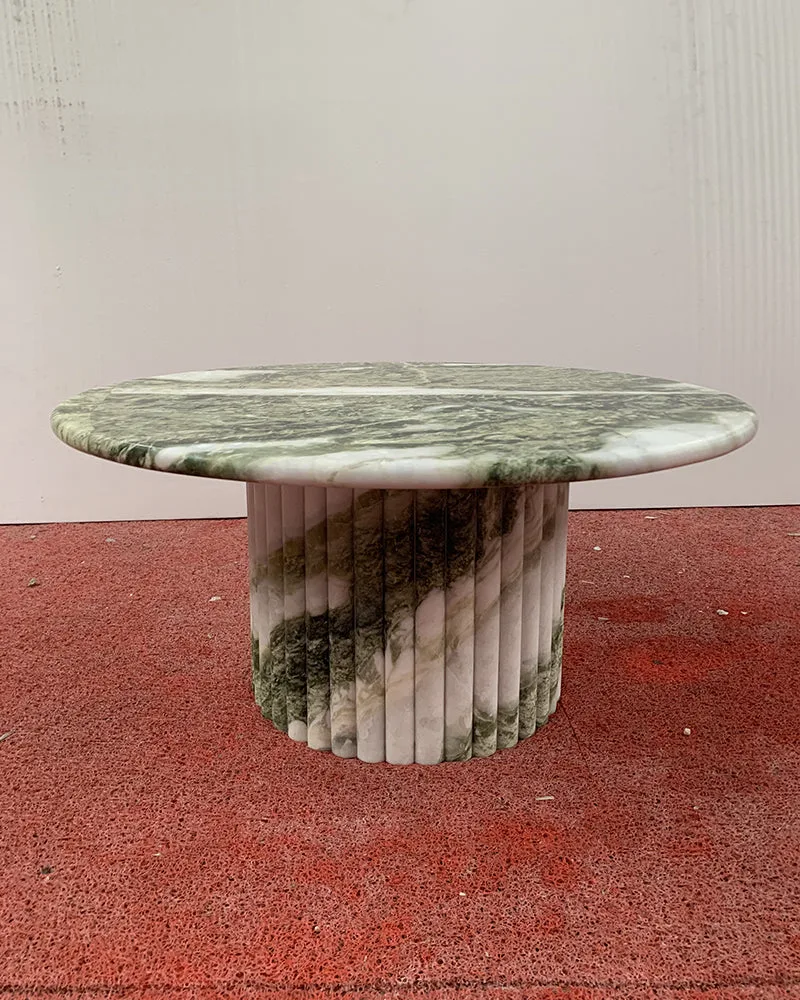 Green Forest Marble Petal Base Coffee Table — Green Forest Marble natural stone Coffee Table (product view), Gladystone handcrafted