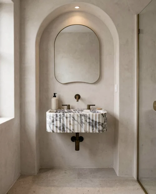 marble-fluted-sink-1 Marble Fluted Sink — Marble natural stone Bathroom Cabinet (hero view), Gladystone handcrafted