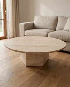 White Travertine Matte Coffee Table – Gladystone Natural Stone
