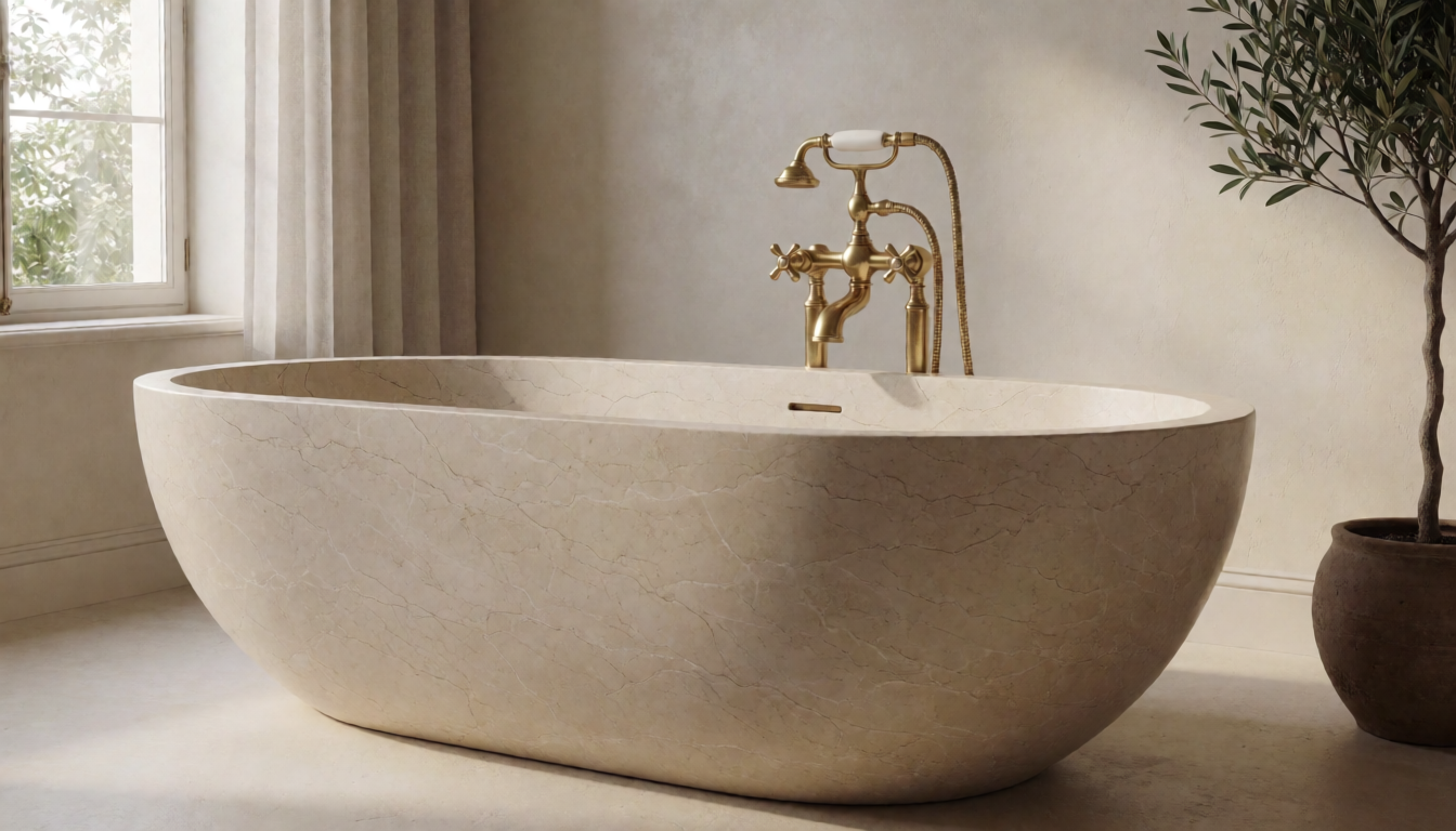 Gladystone stone bathtub