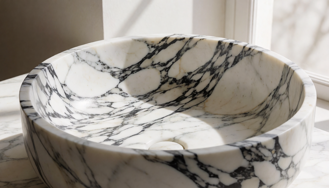 White Marble Vessel Sink: Why Carrara and Calacatta Lead Sales - natural stone decor scene 2
