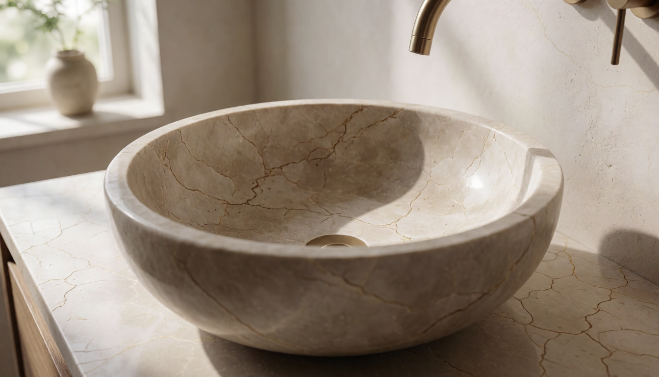 Round vs Rectangular Marble Vessel Sink: Which Shape Fits Your Vanity - natural stone decor scene 1