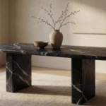 Black Marble Dining Table: Nero Marquina Drama - stone decor scene 1
