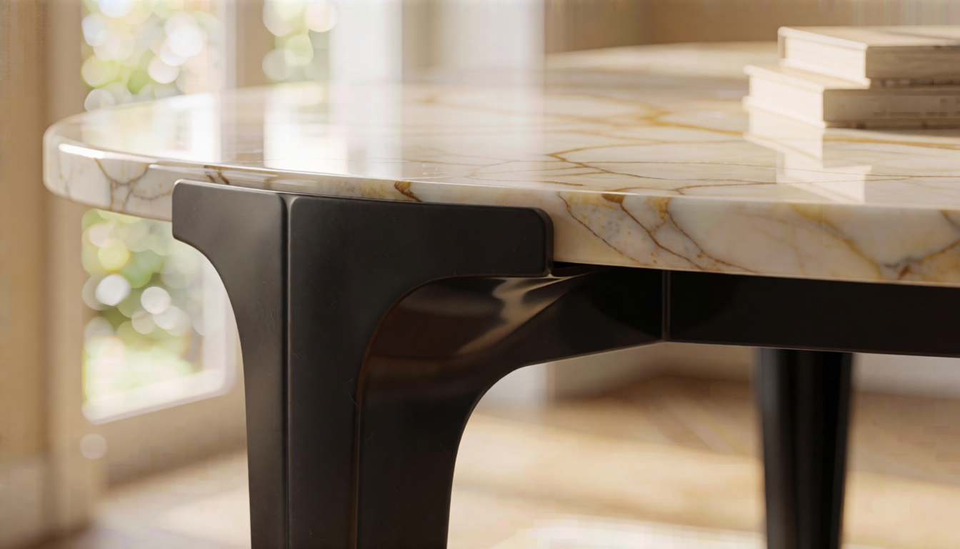 Marble Dining Table Base: Pedestal vs Four-Leg - natural stone decor scene 2